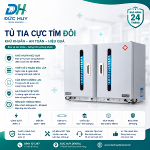 Tủ tia cực tím đôi 32 khay nha khoa